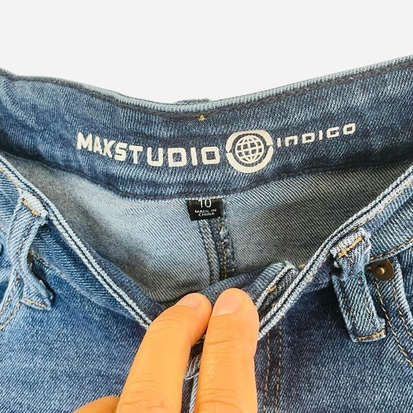 Max Studio Womens Jeans 10 Blue Indigo Dark Wash High Rise Skinny LM3180021 - Picture 6 of 10